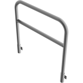 Protective bar made of steel tubing | 60 x 2.5 mm | with crossbar | for wall mounting | total width: 1200 mm | hot-dip galvanized